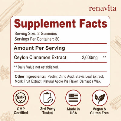 Renavita Ceylon Cinnamon Gummies